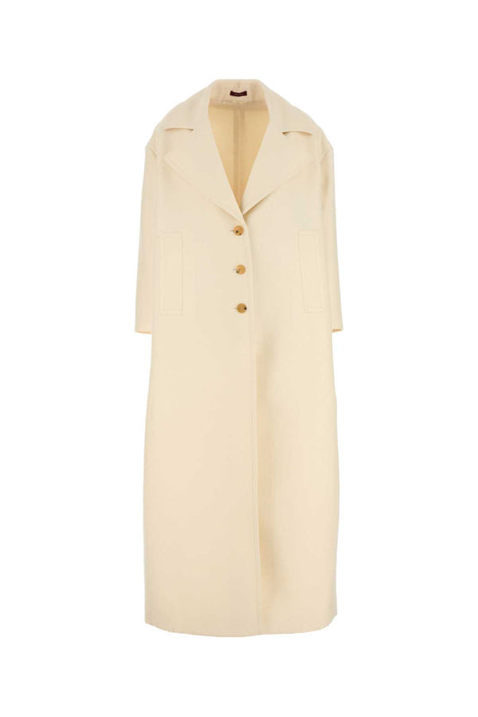 COAT CREPE WOOL SLK GG_PETITE COATS