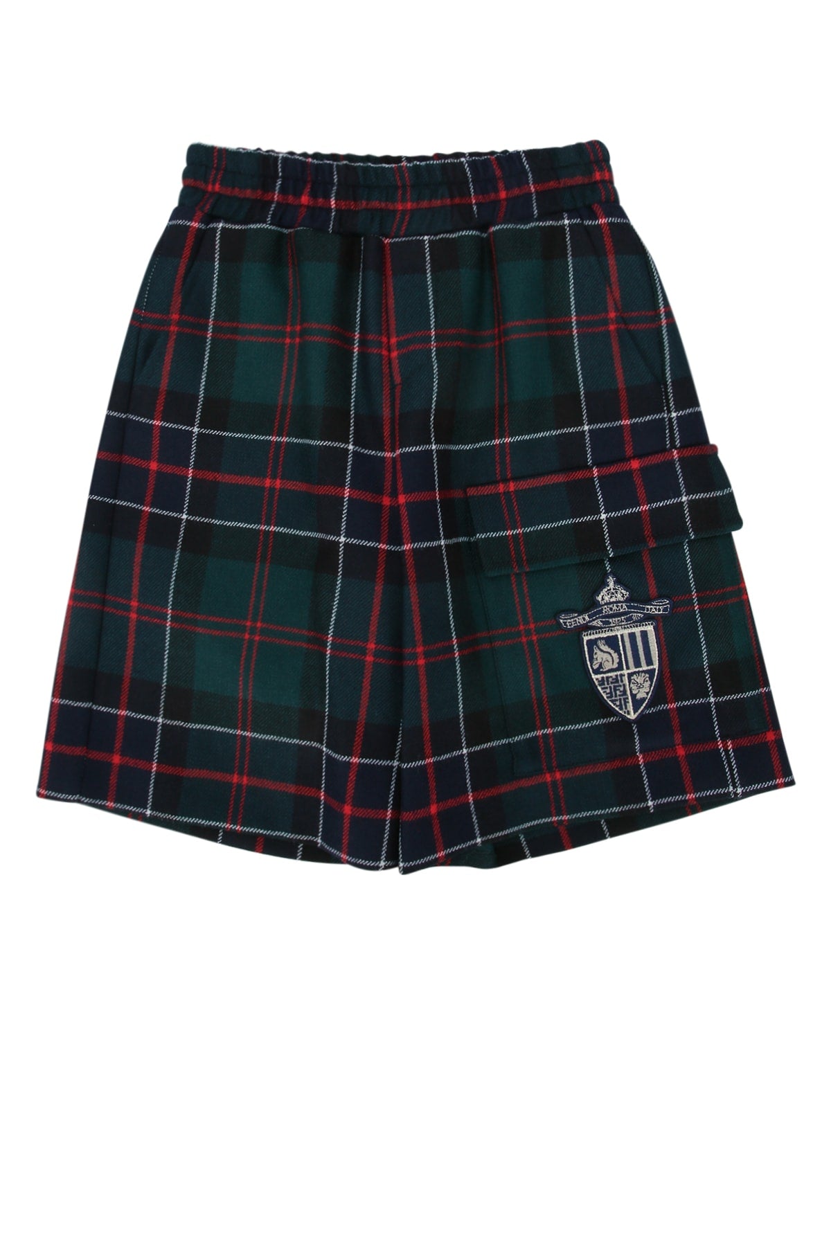 Fendi Kids Bermuda green tartan