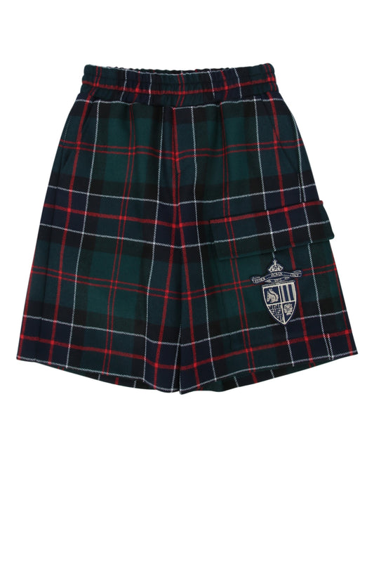 Fendi Kids Bermuda green tartan