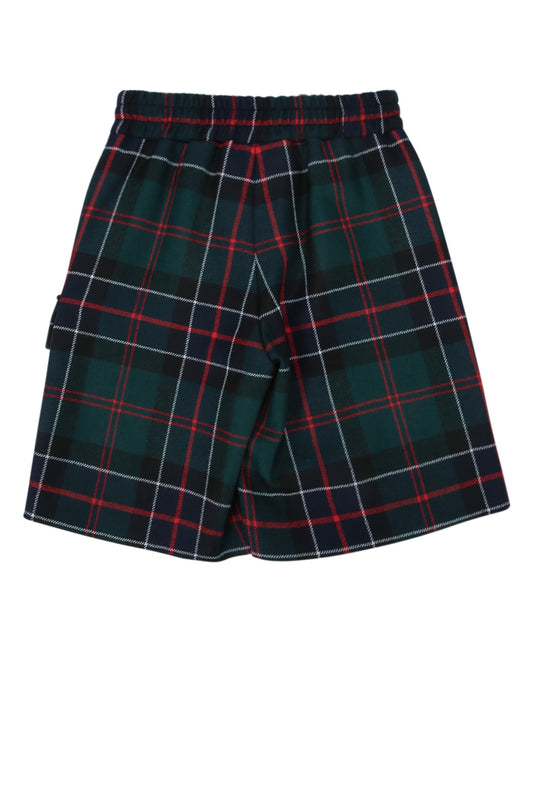 Fendi Kids Bermuda green tartan