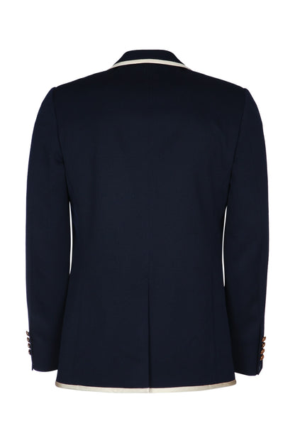VESTE CLASSIQUE TRESSEE BLASON-LAINE DIAGONALE BLAZERS AND VESTS
