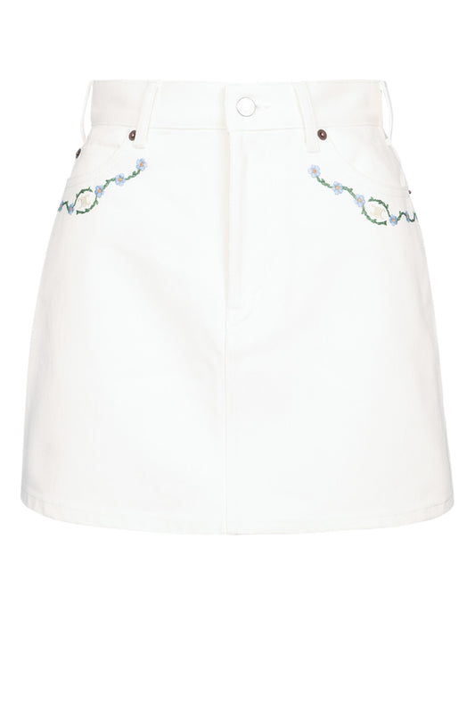 MINI JUPE BRODERIES FLEURS SKIRTS