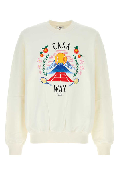 Casablanca Casa way mountain embroidered sweatshirt