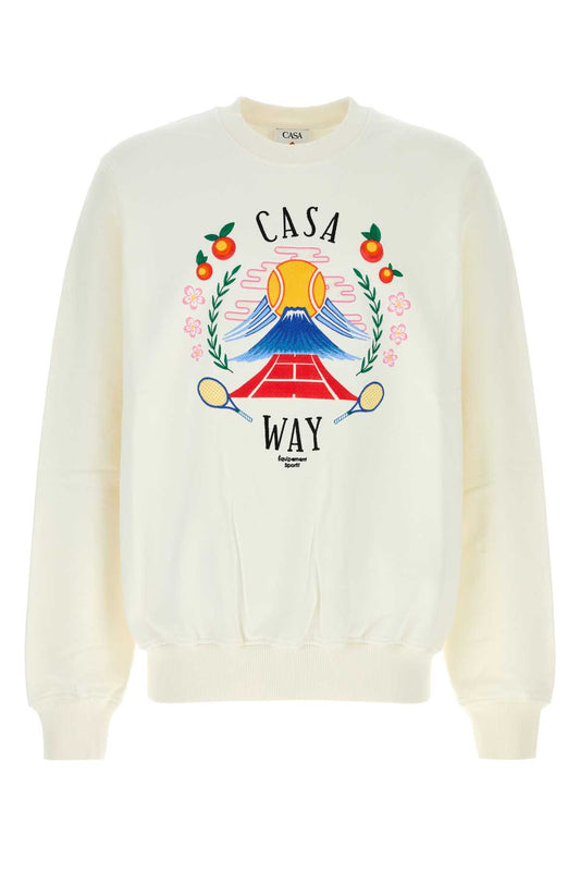 Casablanca Casa way mountain embroidered sweatshirt