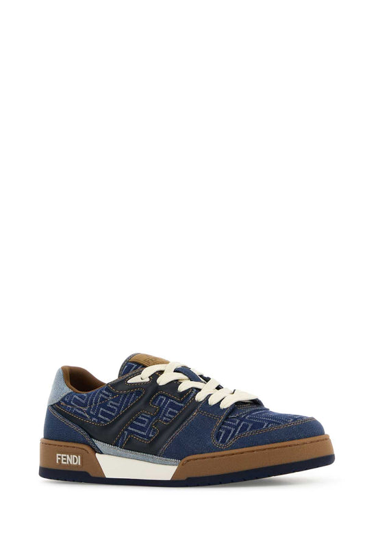 MATCH DENIM FF+MIX DENIM+LOGO SNEAKERS