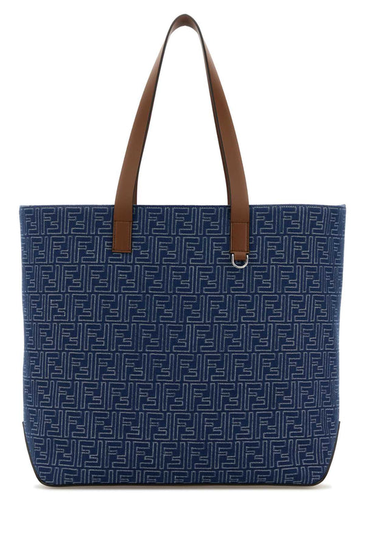 Fendi Shopping bag m canvas stripes