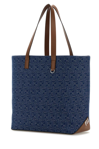 Fendi Shopping bag m canvas stripes