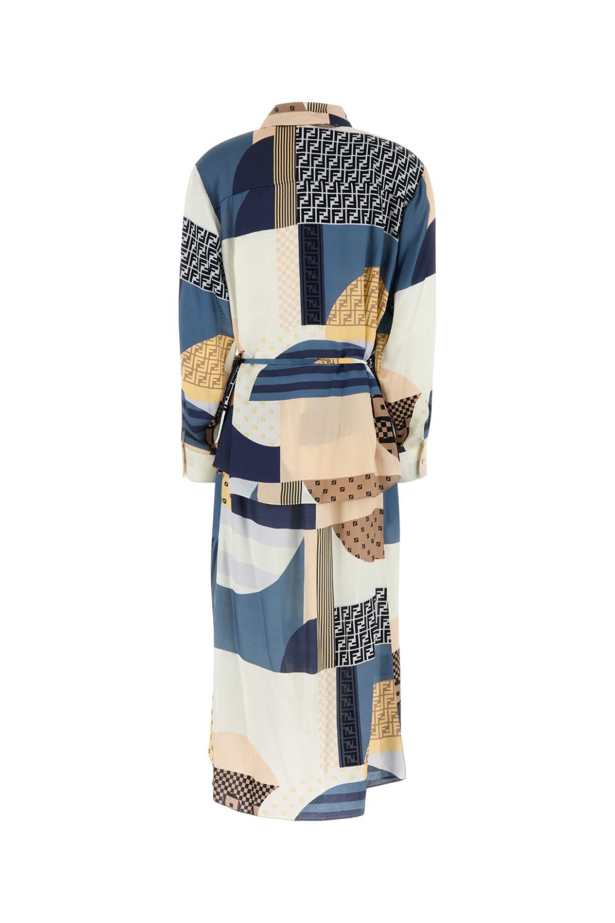DRESS PATCHWORK CREPE SATIN DRESSES