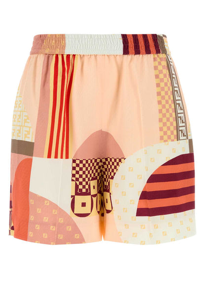 SHORTS PATCHWORK CREPE SATIN SHORTS