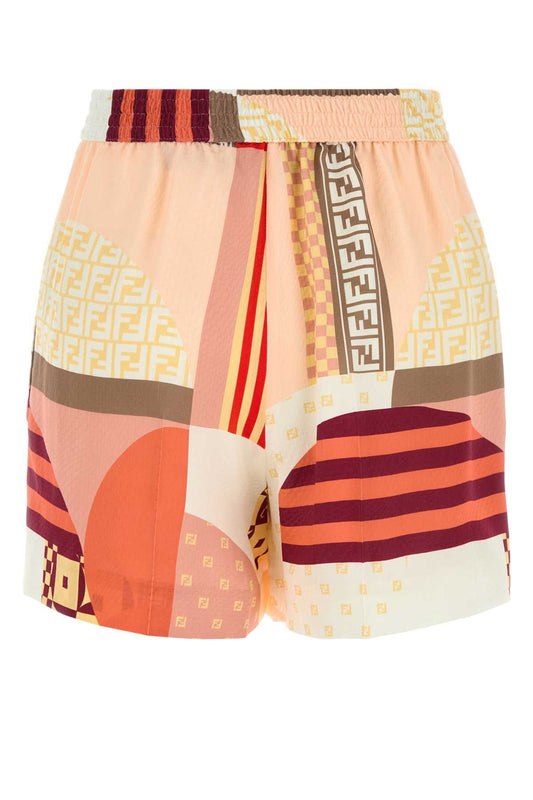 SHORTS PATCHWORK CREPE SATIN SHORTS