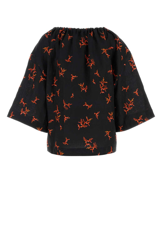 T-SHIRT FENDI EMBROIDE TOPS