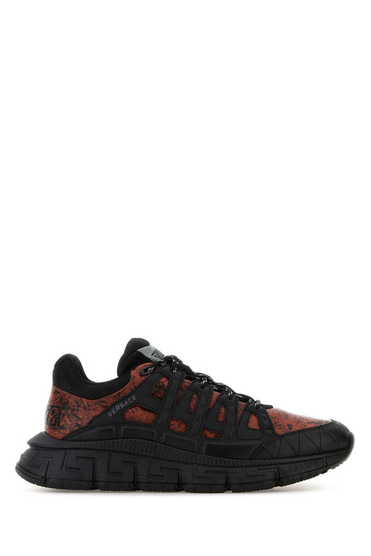 SNEAKER CHARCOAL LEATHER+CALF LEATHER+NABUCK SNEAKERS