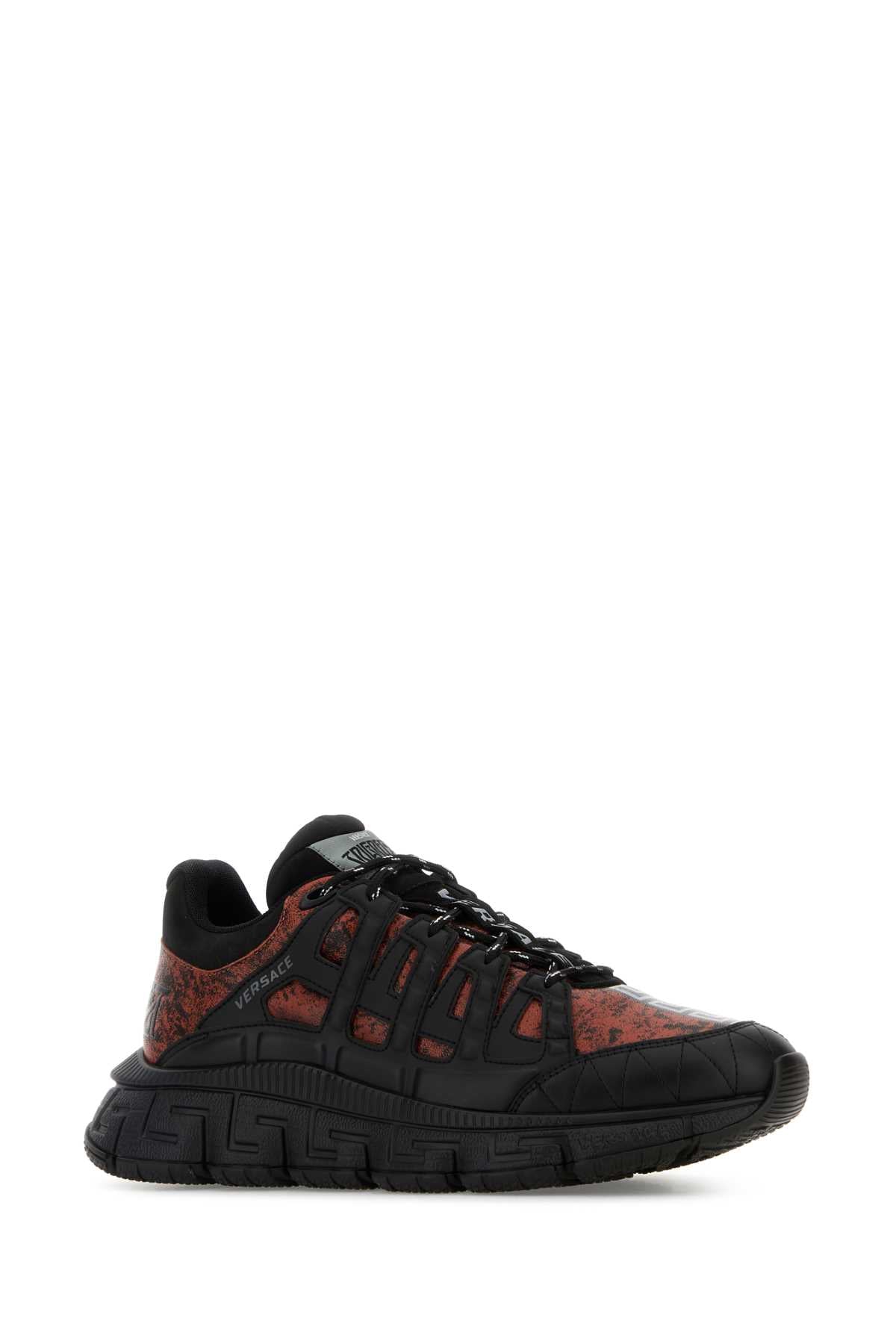 SNEAKER CHARCOAL LEATHER+CALF LEATHER+NABUCK SNEAKERS