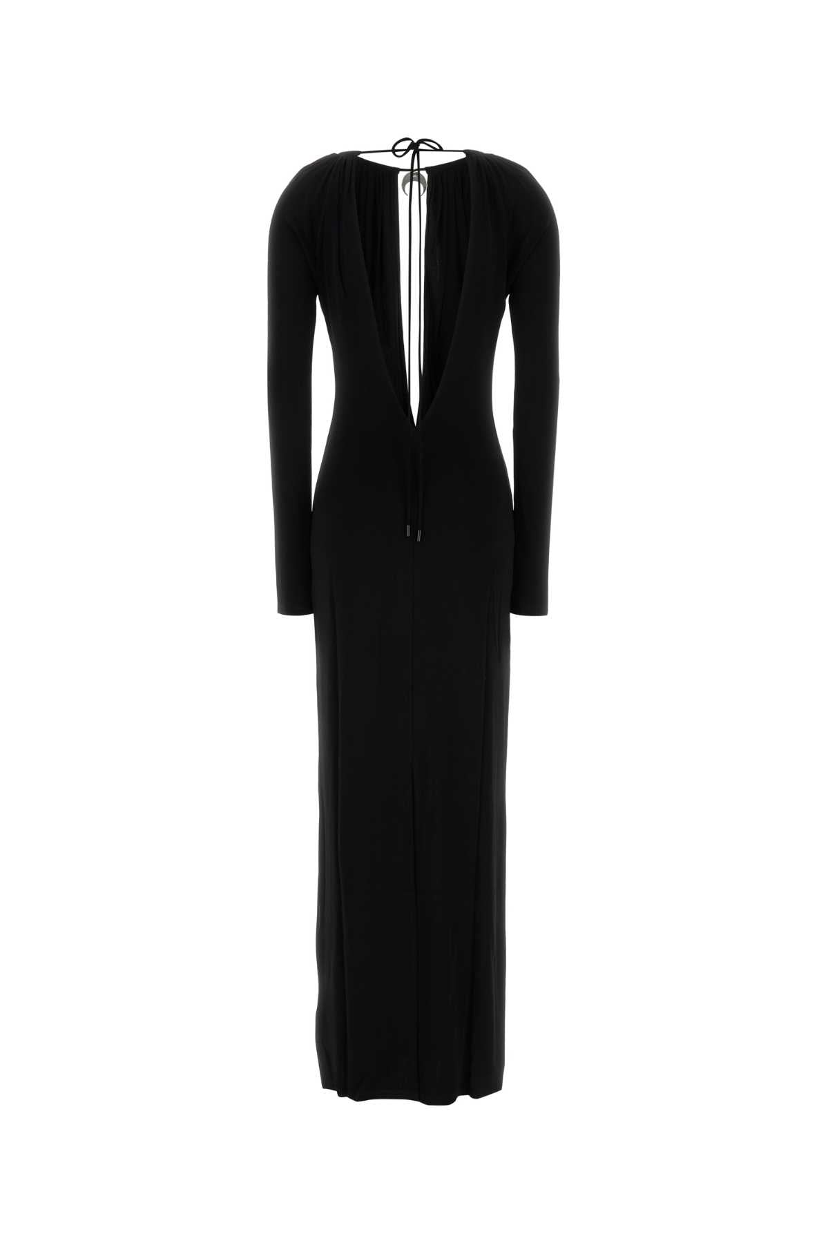 Marine Serre Draped jersey ls long dress