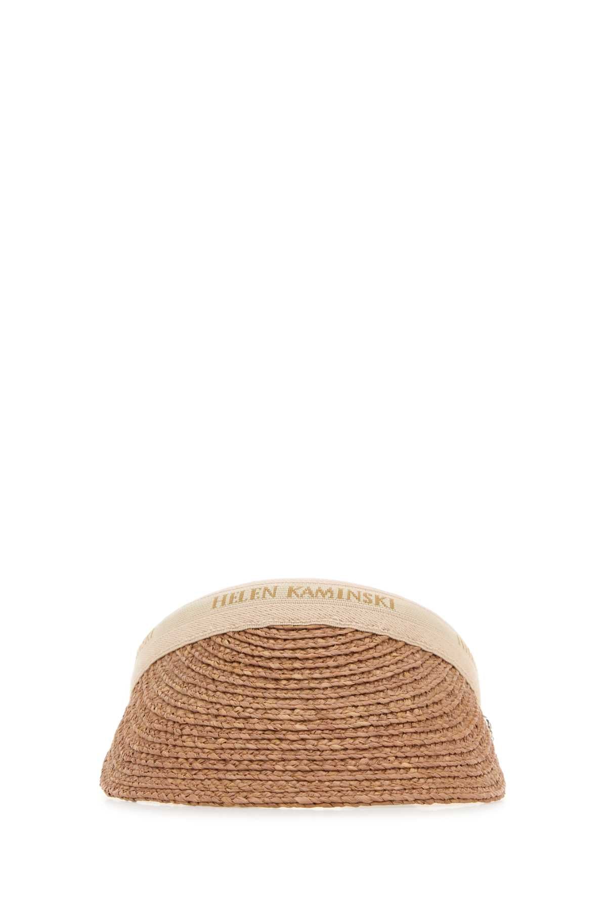 BIANCA 8 RAFFIA LOGO VISOR HATS AND HAIRBANDS