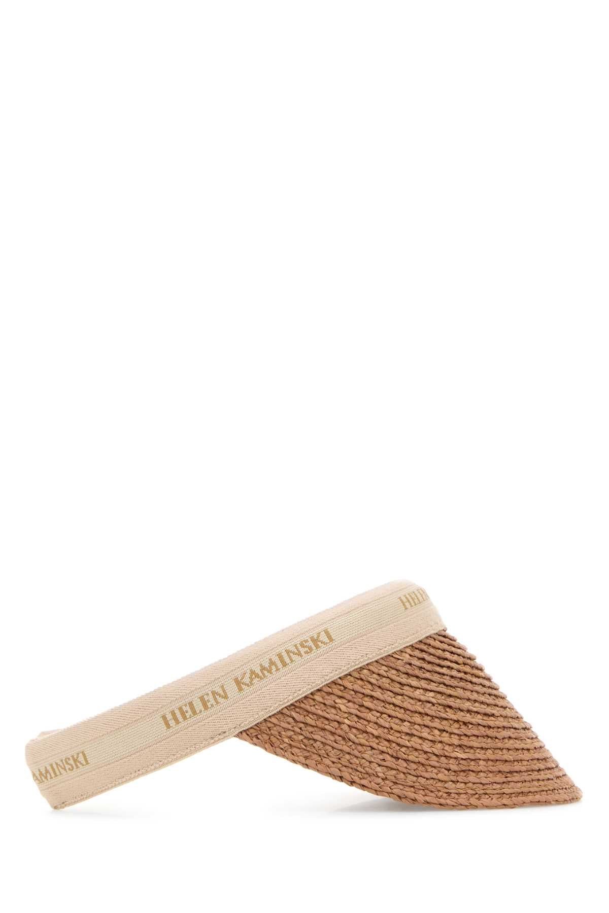 BIANCA 8 RAFFIA LOGO VISOR HATS AND HAIRBANDS