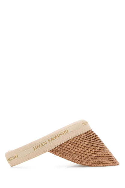 BIANCA 8 RAFFIA LOGO VISOR HATS AND HAIRBANDS