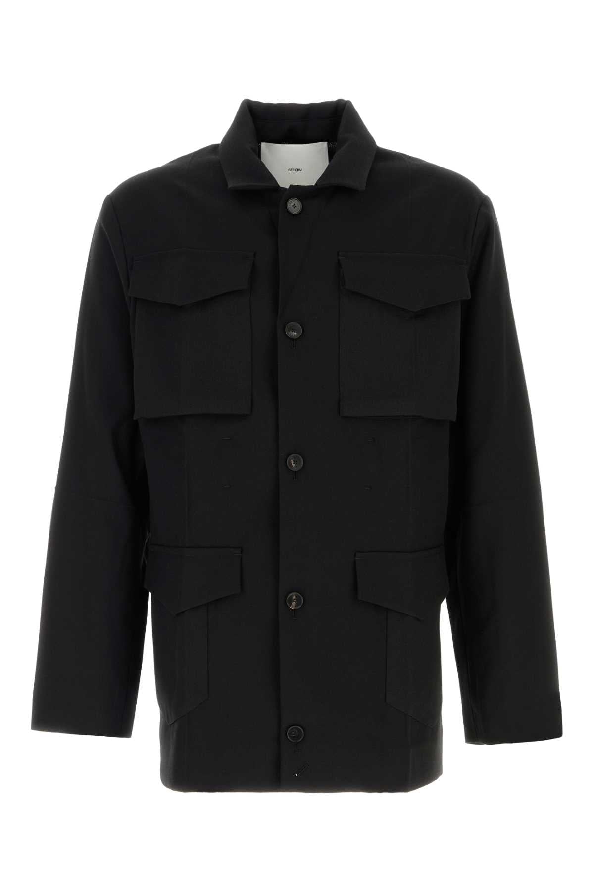 Setchu Safari origami jacket 2 cropped matte & shiny