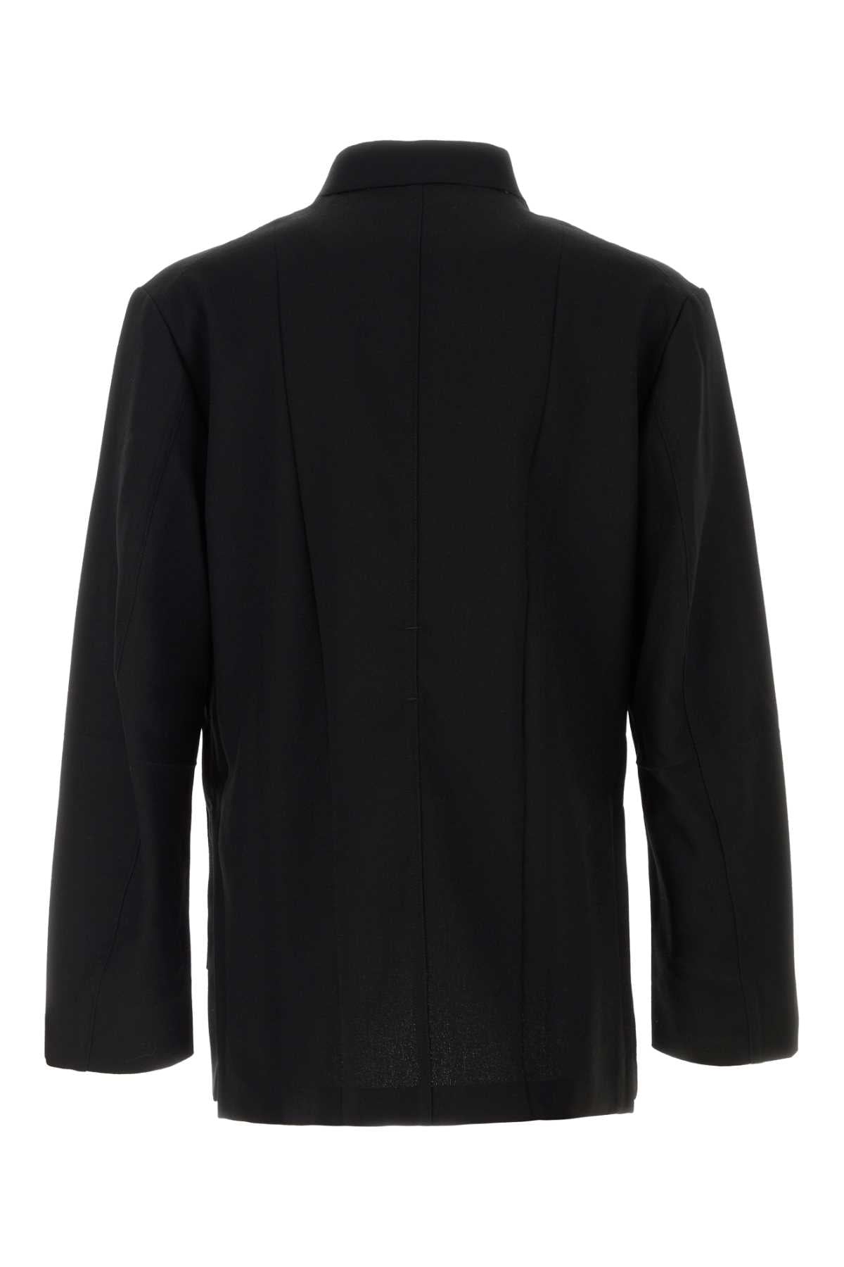 Setchu No lapel origami jacket matte & shiny