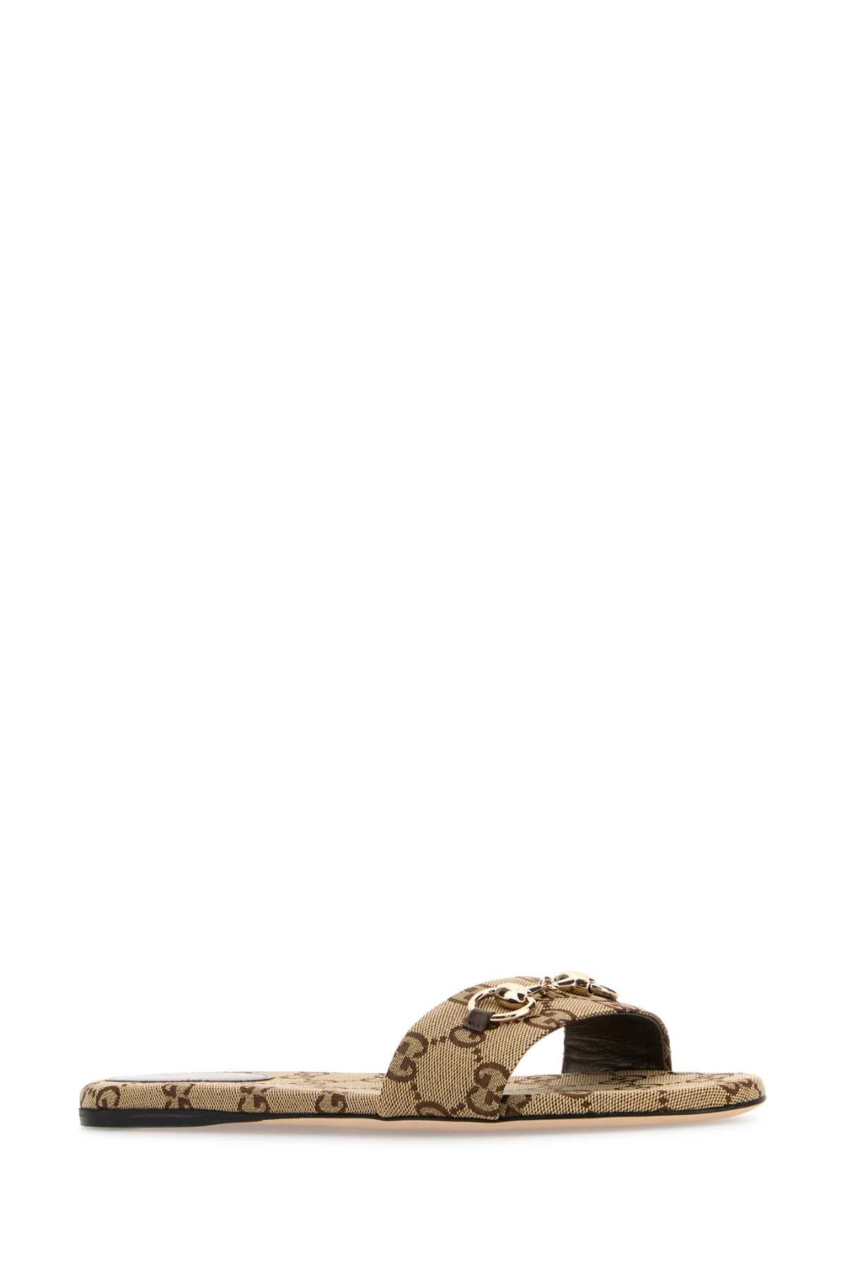 Gucci Wsiaga slide canvas gg w/hb