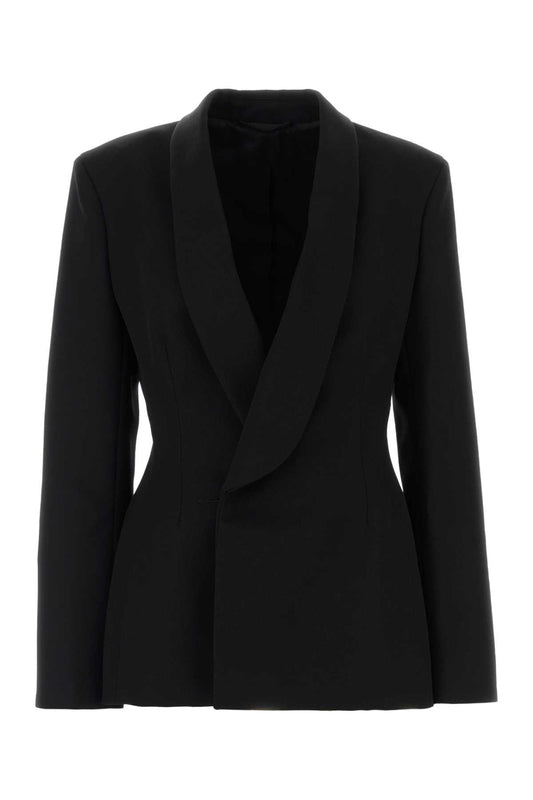 Carven Ja308-shawl collar jacket