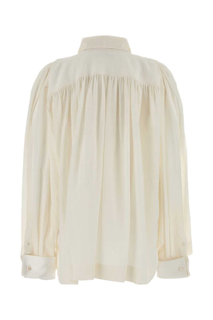 Carven Sh311-gathered scarf blouse