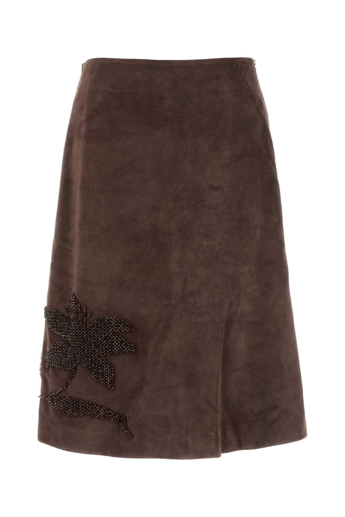 DAFNE SUEDE MIDI SKIRT SKIRTS
