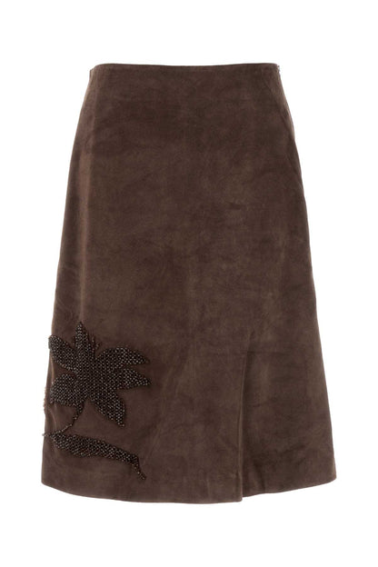 DAFNE SUEDE MIDI SKIRT SKIRTS
