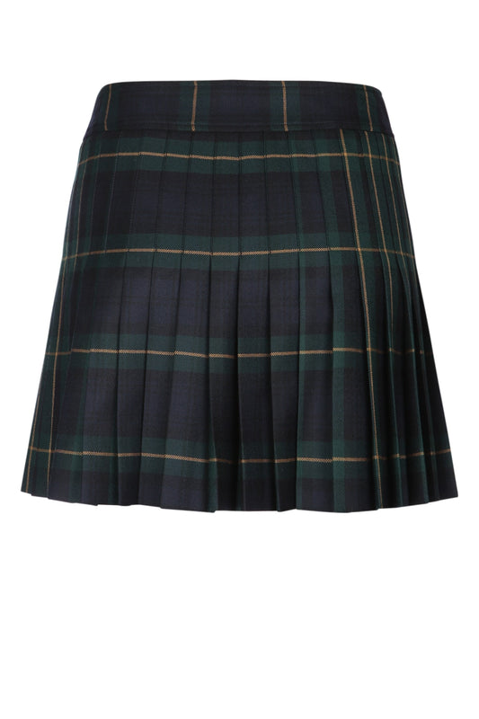 Celine Mini jupe kilt detail cuir