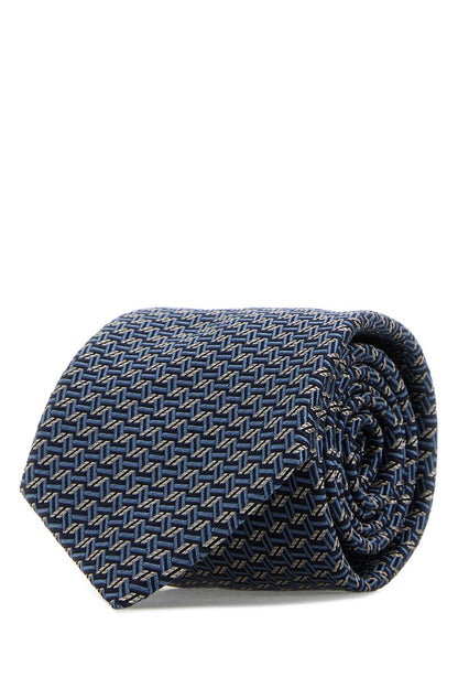 Brioni Crav. stand. 8x150 silk micro motif jacquard