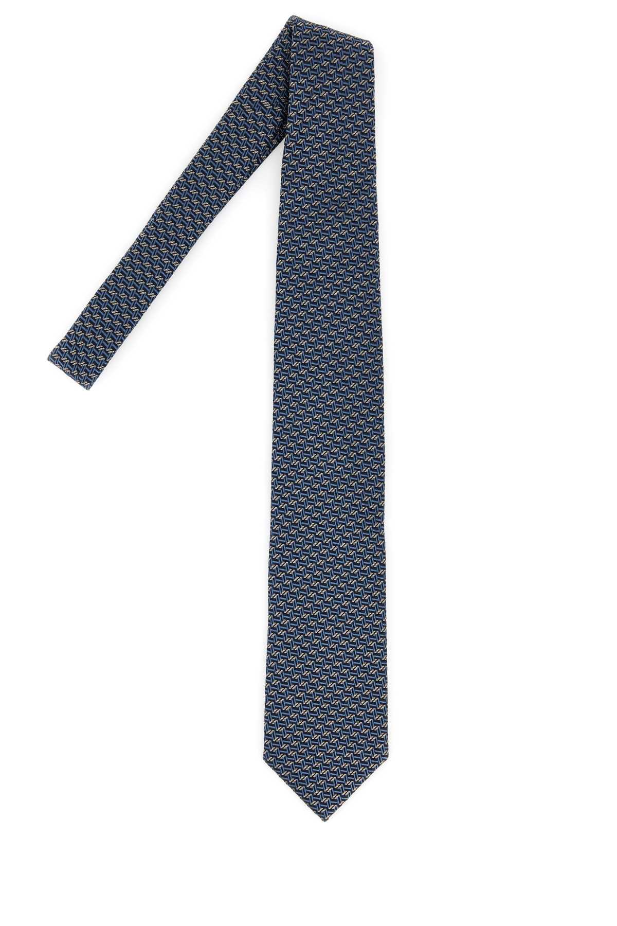 Brioni Crav. stand. 8x150 silk micro motif jacquard