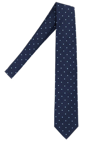 Brioni Crav. stand. 8x150 silk mcro motif jacquard