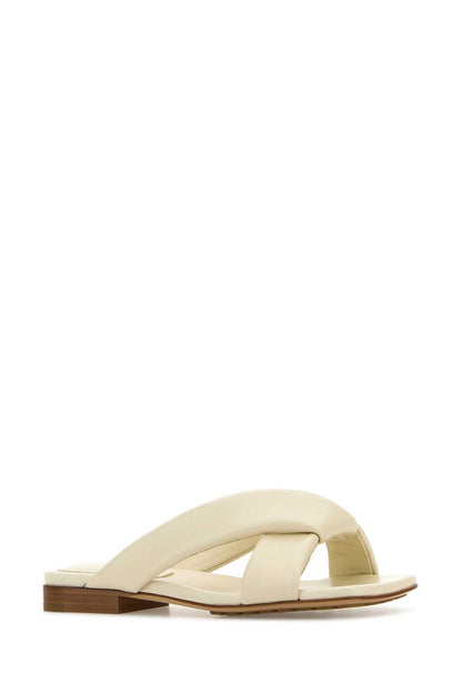 Bottega Veneta Riva flat sandal plain leather