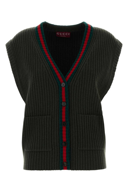 Gucci Cdgn vest soft wool w/web_65