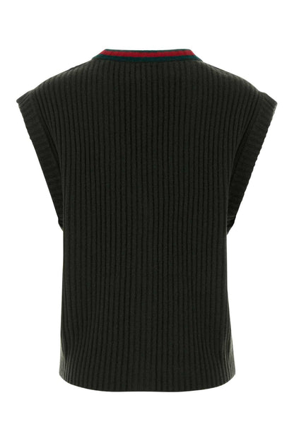 Gucci Cdgn vest soft wool w/web_65