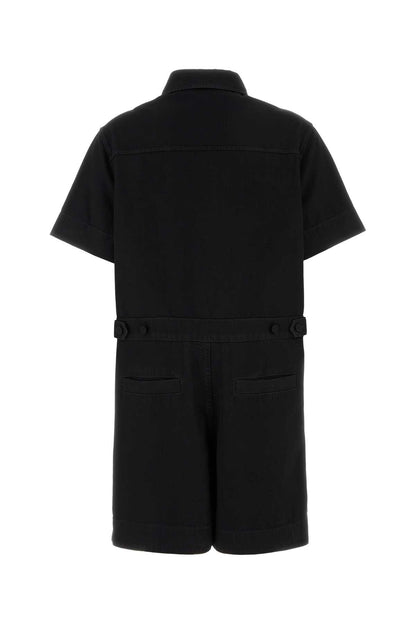 Gucci Jmpsuit denim w/hrsbit&leather