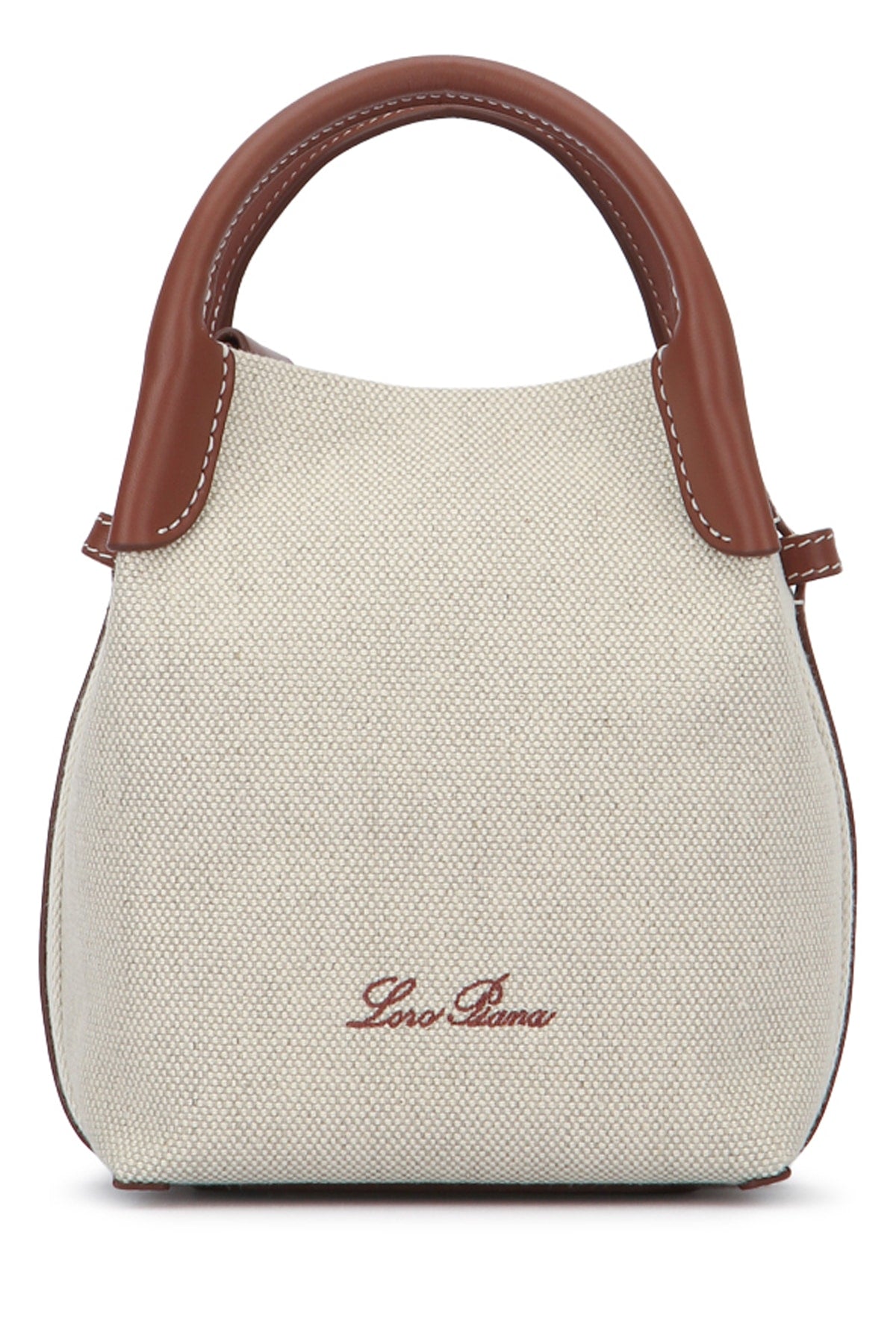 Loro Piana Bale micro natural canvas/rounded leather