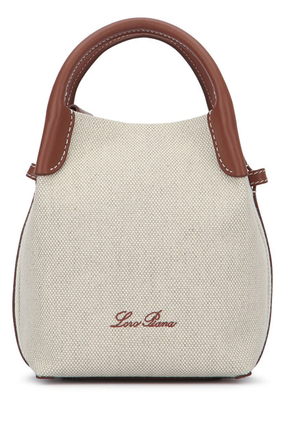 Loro Piana Bale micro natural canvas/rounded leather