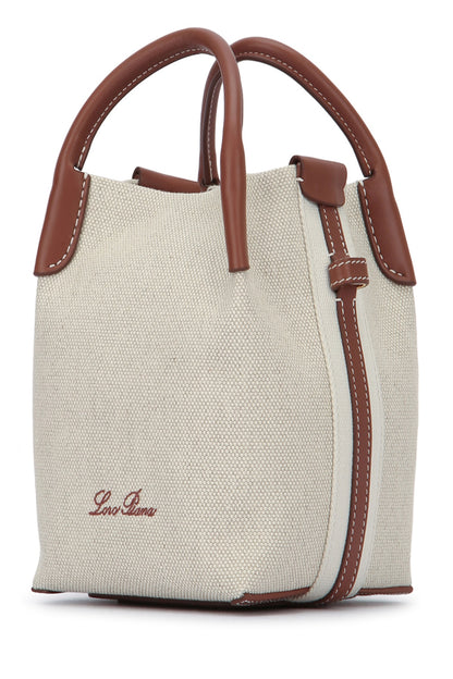 Loro Piana Bale micro natural canvas/rounded leather