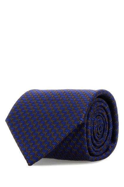 Brioni Crav. stand. 8x150 silk micro motif jacquard