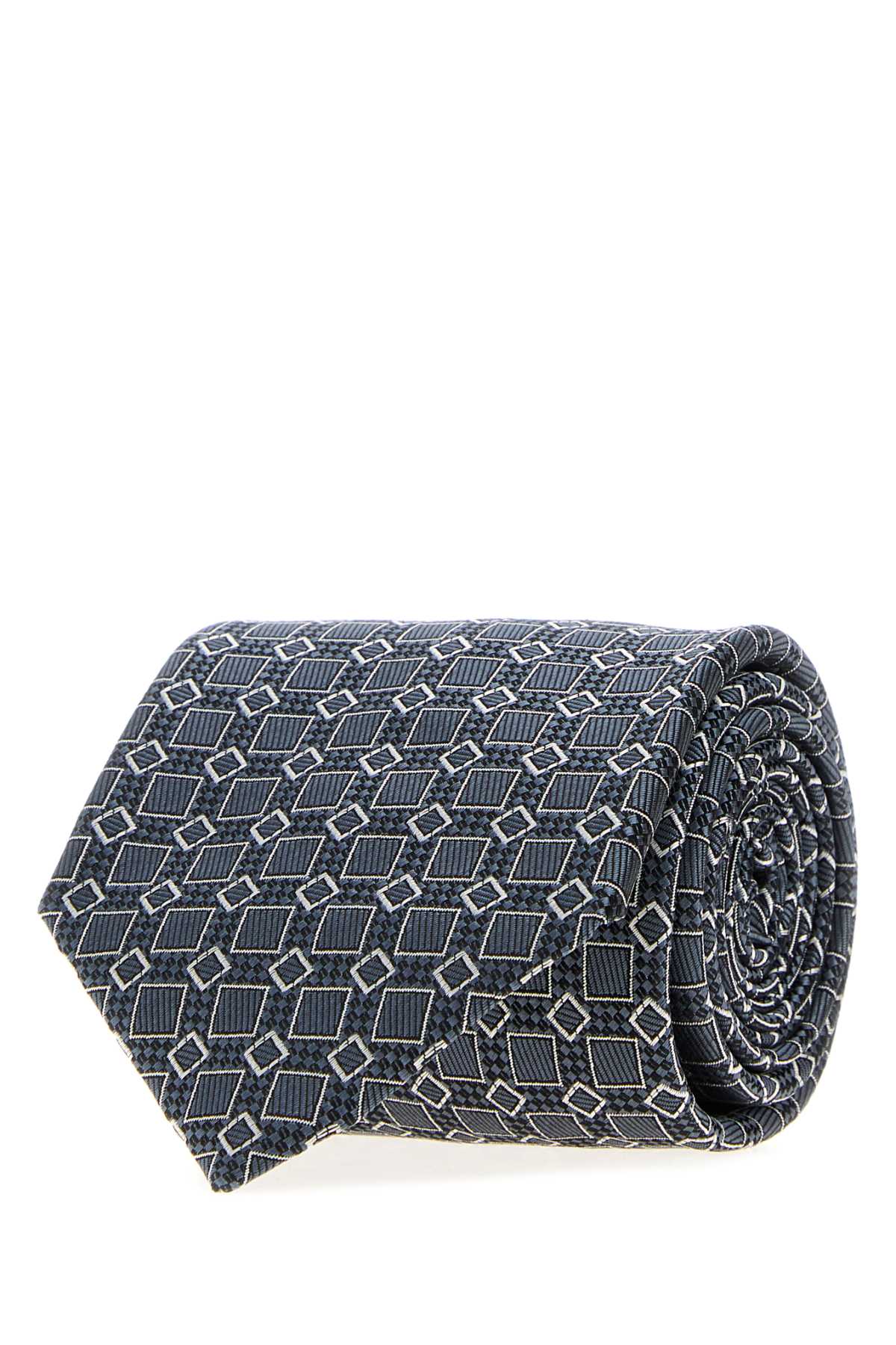 Brioni Crav. stand. 8x150 silk medallion jacquard