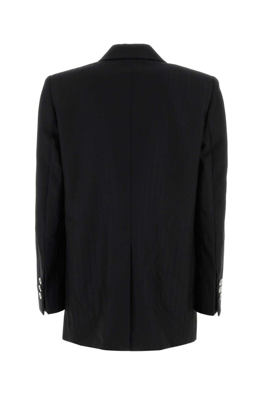 Versace Informal jacket responsible wool tonal pinstripes