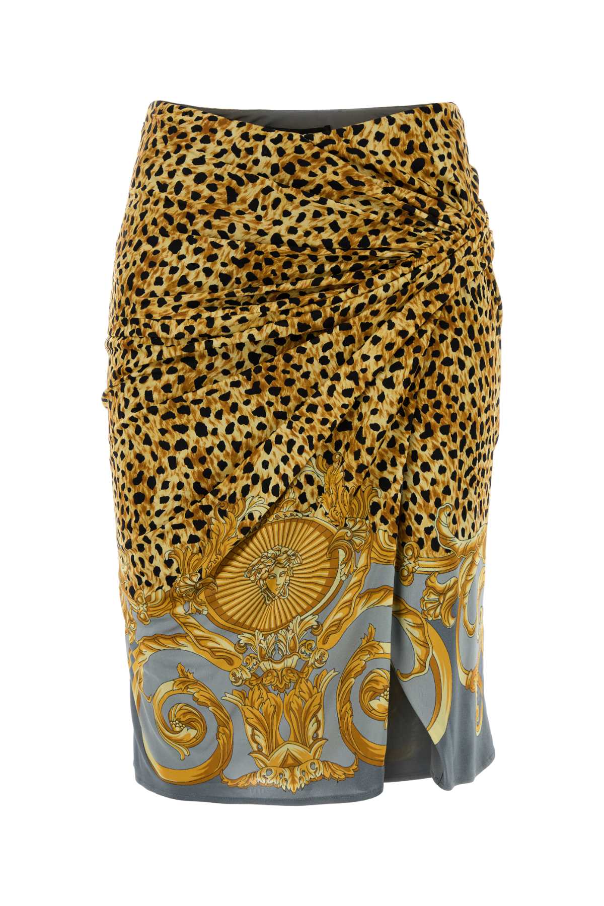 Versace Skirt cheetah foulard on responsible heavy viscose