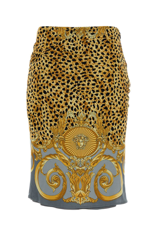 Versace Skirt cheetah foulard on responsible heavy viscose