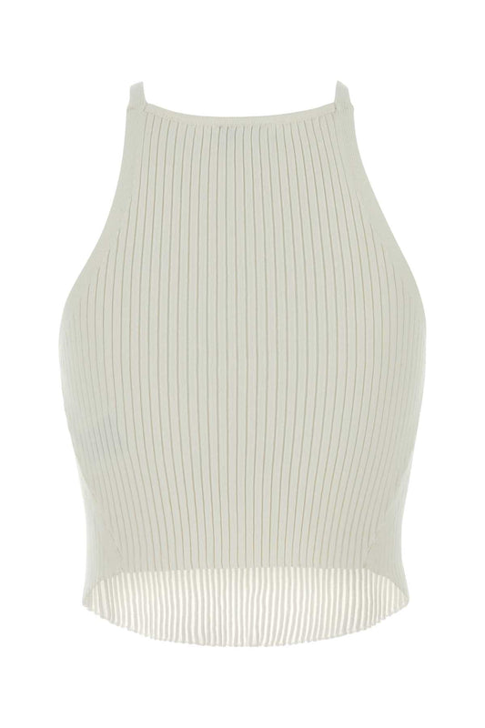 Courreges Circle rib knit top