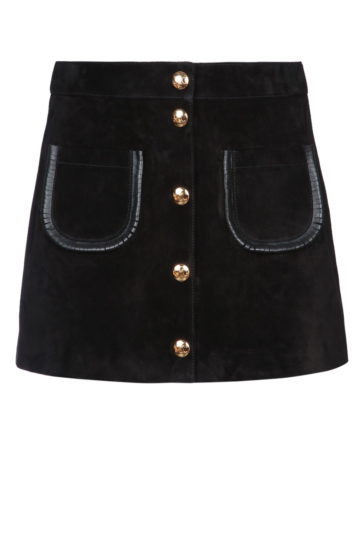 Celine Mini jupe details franges