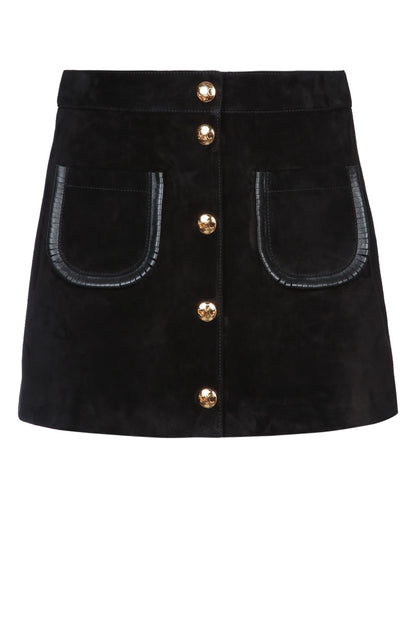 Celine Mini jupe details franges