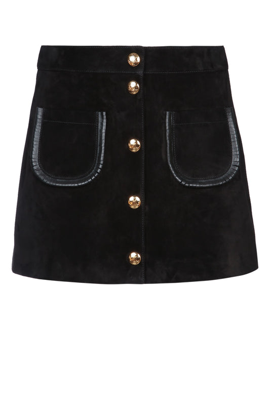 Celine Mini jupe details franges