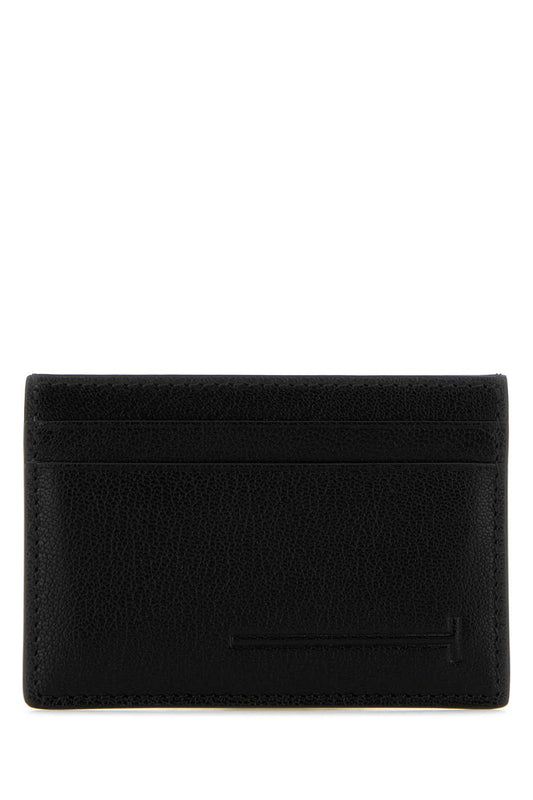 Tom Ford Supple grain leather elongated t line classic card