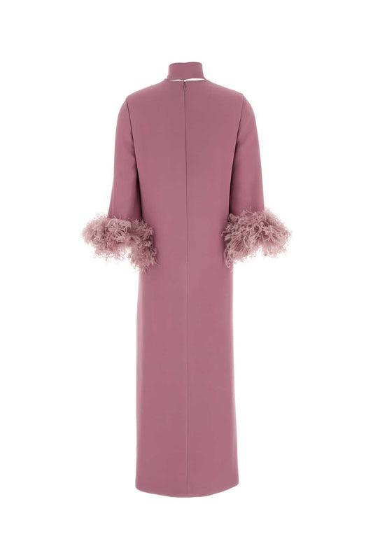 DRESS MIDI WITH FEATHERS DRESSES